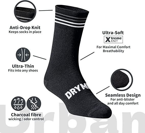 All Black Bundle  All-Season Waterproof Crew Socks – Drymile